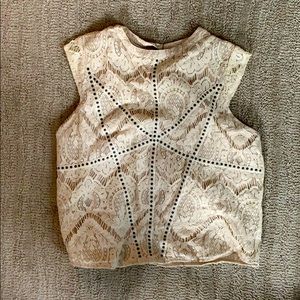 White Lace Mia Joy Tank